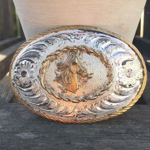 Vintage horse belt buckle.